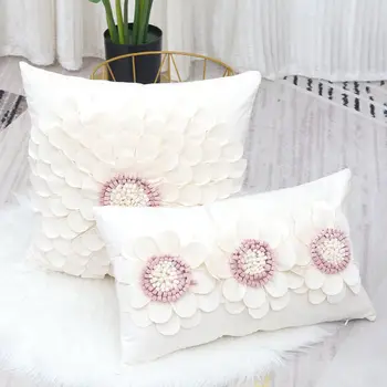 Высококачественная квадратная подушка с цветочным рисунком, Диванные подушки для гостиной, подушка для спальни, образец оформления гостиничного номера