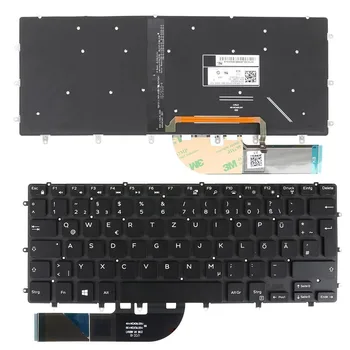 Немецкая Клавиатура для ноутбука с подсветкой Dell XPS 15 9550 9560 9570 05P2NX 31BG2A12 CN-05P2NX-DFH00-8BK-50YM-A04 с рамкой с подсветкой