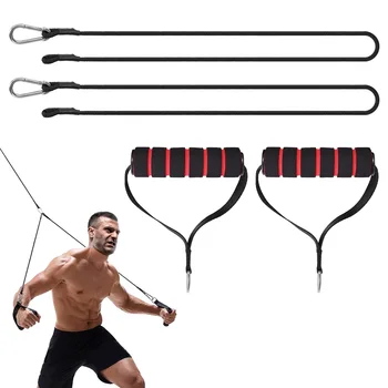 Трос системы шкивов, веревка для фитнеса с защитой от разрыва, комплексный прочный тренажер для мышц рук, груди, спины, плечевого пояса