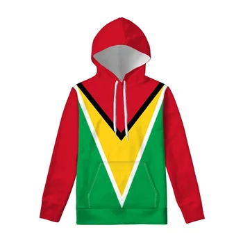 Молодежная толстовка на молнии Гайаны, пуловер с именем и номером, сделанный своими руками на заказ, Национальный флаг, Одежда с логотипом колледжа, одежда с фотографией