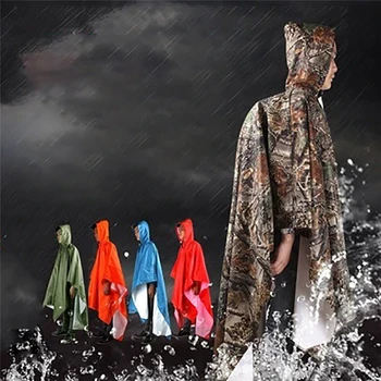 Многофункциональный плащ для взрослых 3 В 1, мужской Женский уличный рюкзак, дождевик для кемпинга, походная дождевальная одежда, Водонепроницаемое пончо