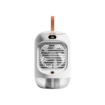 Электрический вентилятор Перезаряжаемый Портативный Настольный Бесшумный USB-охлаждающий Мини-портативный вентилятор Кондиционеры Воздуха Увлажнитель воздуха для дома, белый