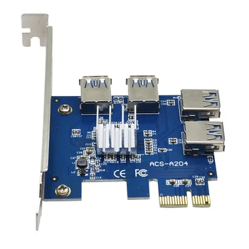 Множитель карт PCI Express PCIE 1-4 USB GPU X1 X16 PCI-E Riser Card Видеокарта для майнинга биткоинов Запчасти для майнинга компьютеров