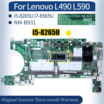 NM-B931 Для Lenovo L490 L590 Материнская плата ноутбука 02DM254 02DM144 i5-8265U i7-8565U Материнская плата Ноутбука