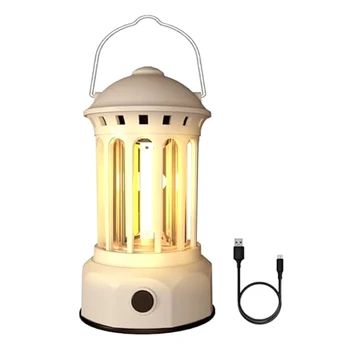 Перезаряжаемый Светодиодный фонарь для кемпинга На случай перебоев в подаче электроэнергии (бежевый) Прочный, Простой в установке и использовании