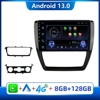 Автомагнитола Android 13 Carplay Auto для Volkswagen VW Sagitar Jetta 6 2011-2018 Мультимедийный видеоплеер Navi GPS Головное устройство BT DSP