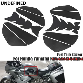 Для Honda Yamaha Suzuki CB CBR Универсальный Бак Мотоцикла Тяговая Боковая Накладка Газовый Коленный Захват Протектор Наклейка Резиновые Наклейки Черный