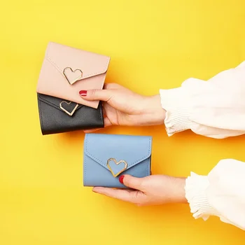 Новый кошелек, сумка для карт, женская короткая модная трехстворчатая заколка для денег, студенческая сумка для хранения, простой мини-кошелек