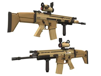 Модель снайперской винтовки FN SCAR в масштабе 1: 1, игрушка Papercraft, сделай сам, 3D бумажная открытка, военная модель, игрушки ручной работы для подарка мальчику