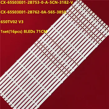 16 шт. Светодиодные ленты для SONY 65 TV KDL 65W850C KDL 65W855C KDL 65W857C KDL 65W805 T650HVF05 650TV02 V3 CX-65S3E01-2B753-0-A-59H