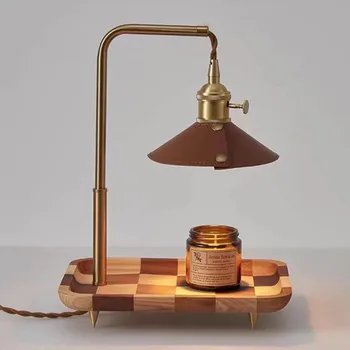 Лампа для ароматерапии, плавящийся воск, подарочная настольная лампа, расширяющая аромат, бездымная ночная лампа в американском ретро стиле с регулировкой температуры