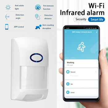 2022 Tuya Smart WiFi Инфракрасные Детекторы Внутренняя Беспроводная PIR Сигнализация Датчик Движения Умный Дом Безопасность Работа С Alexa Google Home