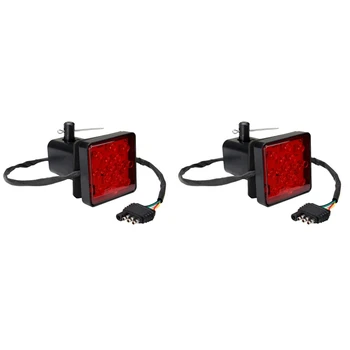 2X Красных 15 светодиодных 2-дюймовых стоп-сигналов для сцепки с прицепом и буксировки 12 В