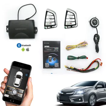 Комплект сигнализации для управления автомобилем со смартфона PKE, умный Пассивный автоматический Центральный замок, дверца автомобиля, кнопка дистанционного управления без ключа