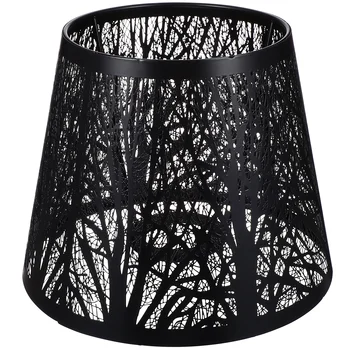 Абажур с полой тенью от дерева, креативная современная металлическая крышка для потолочной люстры, замена крышки настольной лампы