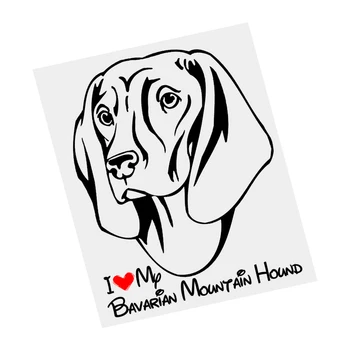 S61450 # I Love My Bavarian Mountain Hound Dog Черная Прозрачная Автомобильная Наклейка Виниловая Наклейка Водонепроницаемые Декоры для Бампера Мотоцикла
