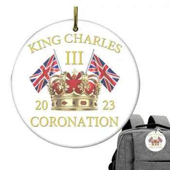 Сувенирная подвеска короля Карла III Юнион Джек Коронационный Орнамент Британские Украшения для дома Аксессуары для интерьера автомобиля