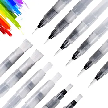 Набор акварельных ручек из 3/6 предметов, акварельные ручки для рисования, фломастеры Многоразового использования, акварельные ручки для рисования, художественные принадлежности