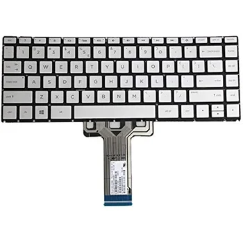 Клавиатура для ноутбуков США с подсветкой для HP Pavilion X360 14-BA 14T-BA 14M-BA 14-BS 14-BW 14-BF 14m-CD 14m-DH 14m-CF 14-DK Серебристый