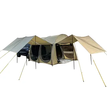 Задняя автомобильная палатка для внедорожника Хэтчбек Кемпинг Автомобильная палатка Хэтчбек Тент-ширма для фургона Задняя дверь внедорожника Палатка имеет 2 просторных помещения
