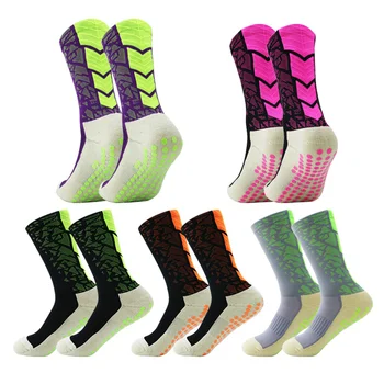 Мужские дышащие спортивные носки с нескользящим захватом для мужчин, женские спортивные футбольные носки Премиум-класса для футбола, баскетбола