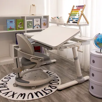 Детский учебный стол, стол для учащихся начальной школы, домашний письменный стол, Регулируемый учебный стол и стул