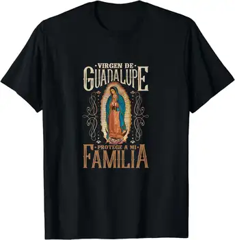 Футболка Virgen de Guadalupe Protege A Mi Familia, черная, 4X-Large