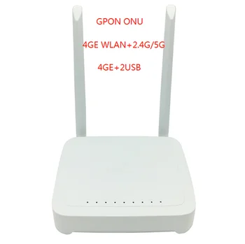 GPON ONU ONT H3-2S 4GE WLAN + 2,4 G/5G двухдиапазонная антенна WIFI 5DB включает в себя пульт дистанционного управления маршрутизатором FTTH бесплатная доставка