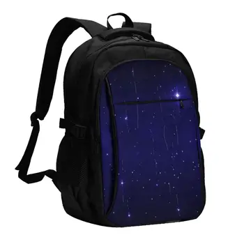 Синий Звездный Galaxy Большой Емкости Школьный Рюкзак Для Ноутбука Модный Водонепроницаемый Регулируемый Спортивный Рюкзак Для Путешествий