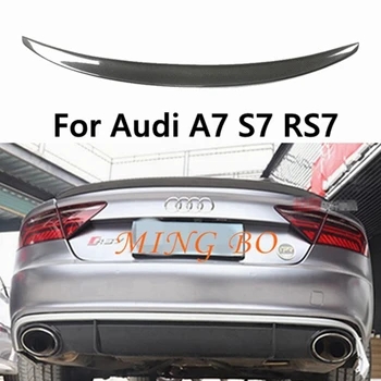 Для Audi A7 S7 RS7 2013 2014-2018 Задний Спойлер из Углеродного волокна, Крыло Багажника, P стиль, Высококачественный материал из настоящего углеродного волокна, спойлер