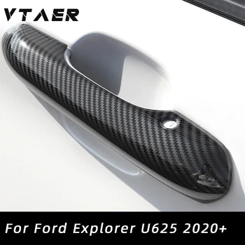 Для Ford Explorer U625 2020 2021 2022 Автомобильные Аксессуары ABS Отделка Дверной Ручки Из Углеродного Волокна 4шт