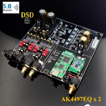Бесплатная доставка Двойной AK4497EQ DAC декодер CSR8675 Bluetooth 5.0 поддержка APTX-HD DSD Коаксиальный оптоволоконный Вход RCA сбалансированный выход