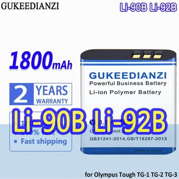 Аккумулятор GUKEEDIANZI большой емкости Li-90B Li92B 1800 мАч для Olympus Tough TG-1 TG-2 TG-3 Red TG-6 TG-4 TG-5 SH-1 SH-50 SH-60 XZ-2