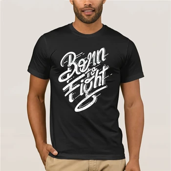 Качественная модная мужская футболка с коротким рукавом, мужской модный стиль 2020, мужская футболка Born to Fight, модная мужская футболка