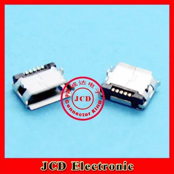 Широко используемый 5-контактный плоский порт ChengHaoRan 6,4 фута 2 фута DIP 5P SMD Разъем Micro USB Порт Разъем для зарядки Micro USB Jack, MC-116