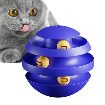 Игрушка с кошачьим мячом, движущиеся игрушки для котенка, игрушка для котенка, игрушки для кошек для комнатных кошек, мячи для бега, домашние упражнения, кикер для кошек, принадлежности для кошек, подарок для кошек