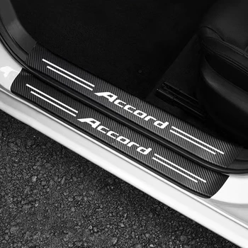 4ШТ Наклейки для защиты порога автомобиля для Honda Accord 7 8 9 10th Педаль порога, Аксессуары для декора с защитой от царапин