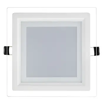 25шт Квадратная стеклянная светодиодная панель мощностью 6 Вт, теплый белый драйвер в комплекте, доставка Aramex