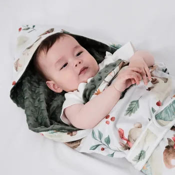 Для новорожденных, зимние плюшевые, из мягкой кожи, дышащие, детское пеленальное одеяло, детская коляска, Ветрозащитное теплое одеяло, детское одеяло
