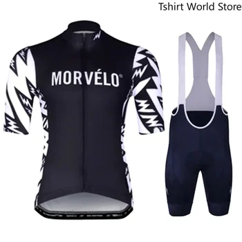 2024 MORVELO Team Велосипедное Черное Майо Ciclismo с коротким рукавом, Мужская велосипедная майка, Летние Дышащие комплекты велосипедной одежды