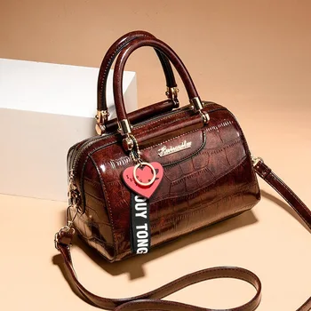 Горячая сумка Женская 2023 года, повседневная винтажная сумка-подушка, большая вместительная сумка через плечо с каменным принтом, модная классическая сумка