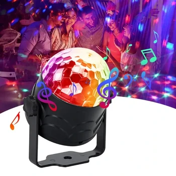 Светодиодная Сценическая дискотека, Вращающийся DJ-шар, стробоскопический проектор, USB Мини-танцевальная машина, RGB Рождественский подарок, лампа для лазерного шоу для вечеринки в клубе, дома