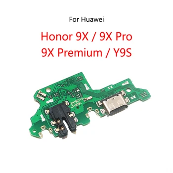 10 шт./лот Для Huawei Honor 9X Pro/9X Premium/Y9S USB Док-станция Для зарядки Порты и разъемы Разъем Jack Плата Зарядки Гибкий Кабель