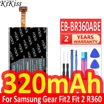 320 мАч Аккумулятор KiKiss EB-BR360ABE EB-BR365ABE для Samsung Gear Fit2 Pro Фитнес SM-R365 R365 Gear Fit 2 Pro / Fit2 Fit 2 R360