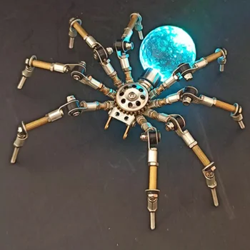 Набор для сборки металлической светящейся модели паука 