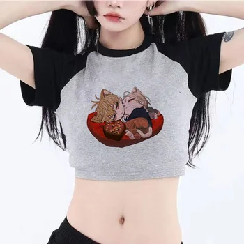 19 Days Once Jian Yi fairy grunge cyber y2k укороченный топ для девочек fairy grunge уличная одежда манга готическая футболка