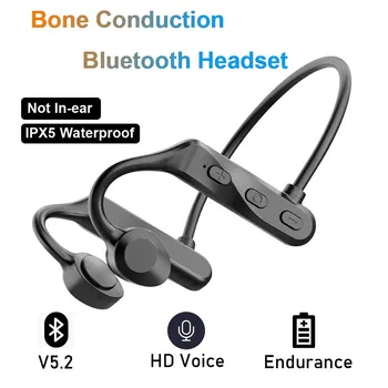 Новые беспроводные наушники Bluetooth гарнитура с костной проводимостью 5.2, устанавливаемая в ухо, водонепроницаемые ушные крючки с воздушной проводимостью, спортивные наушники