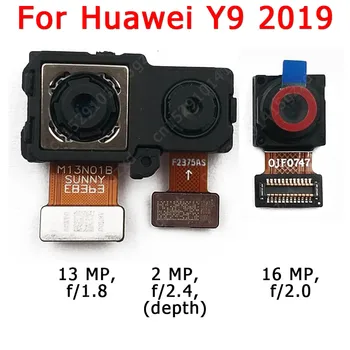 Передняя и задняя камера для Huawei Y9 2019, Модуль основной камеры, Гибкий кабель, Запасные части для замены