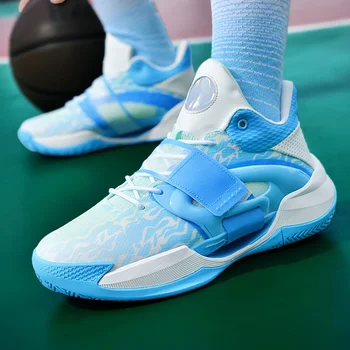 Новая трендовая баскетбольная обувь, дизайнерская обувь для мальчиков, мужские противоскользящие баскетбольные ботинки, удобная спортивная обувь для мальчиков