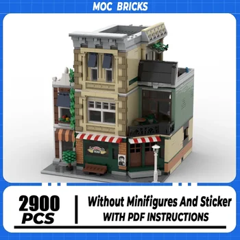 Строительный блок Moc Central Perk Model Technology Brick Сборка своими руками Модульная игрушка с видом на улицу в городе для подарка